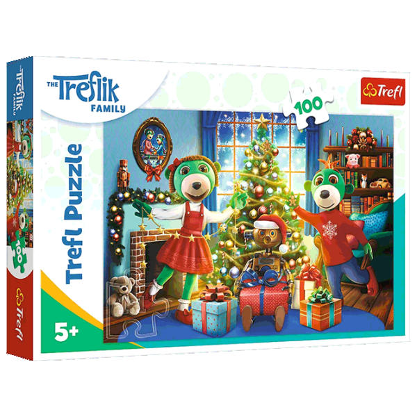 Puzzle Trefl Winter Trefliki 3+/ Numărul de piese: 100 photo 1