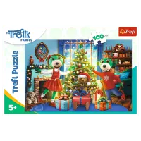 Puzzle Trefl Winter Trefliki 3+/ Numărul de piese: 100 photo 3