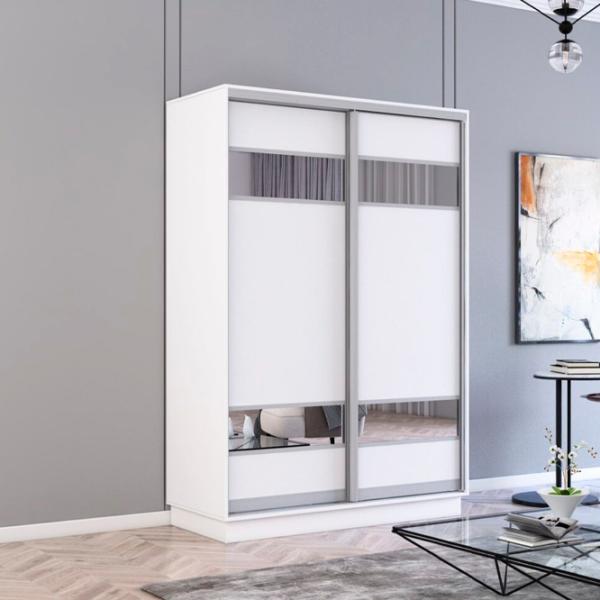 Шкаф Mobildor-Lux Fox 140 x 60см x 200 / ЛДСП / Белый photo 3