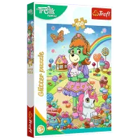 Puzzle Trefl Glitter Trefliki 5+/ Numărul de piese: 100