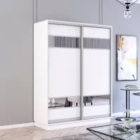 Dulap Mobildor-Lux Fox 160 x 60 x 200 / PAL / Alb photo 2
