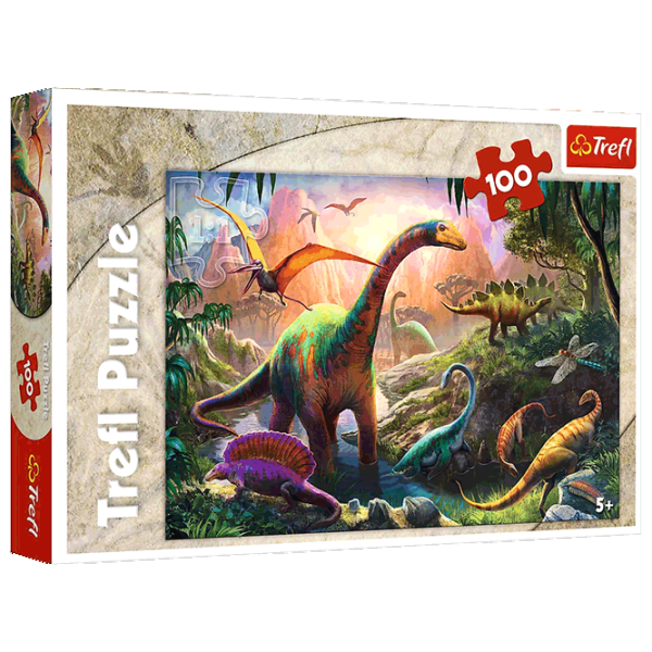 Puzzle Trefl Dinosaurs land 5+/ Numărul de piese: 100 photo 1
