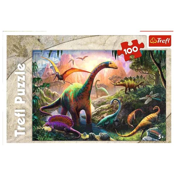 Puzzle Trefl Dinosaurs land 5+/ Numărul de piese: 100 photo 2