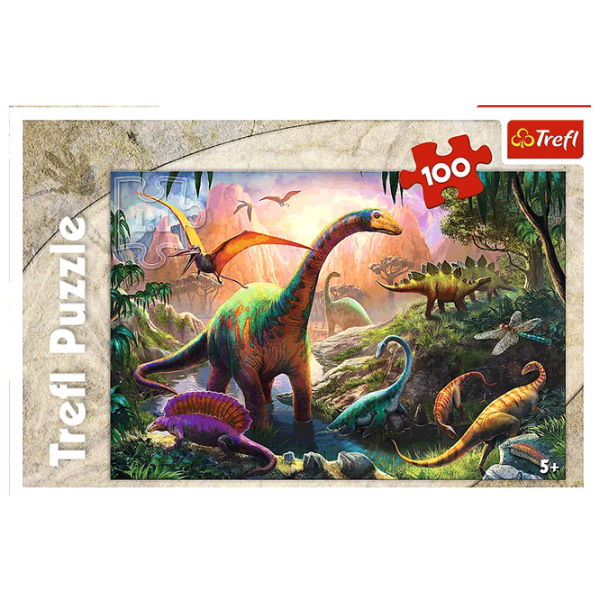 Puzzle Trefl Dinosaurs land 5+/ Numărul de piese: 100 photo 2