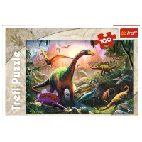 Puzzle Trefl Dinosaurs land 5+/ Numărul de piese: 100 photo 2