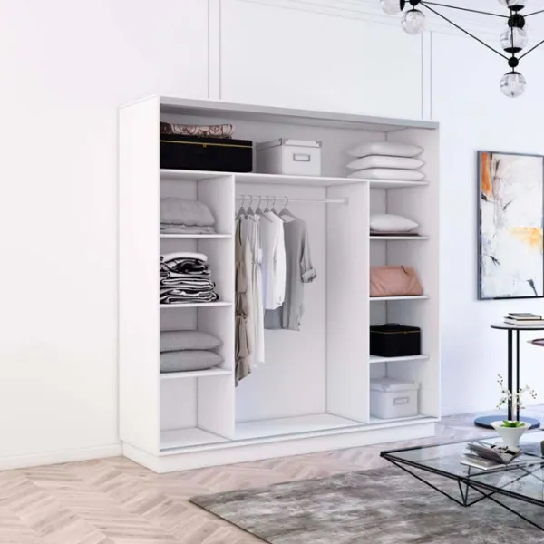 Dulap Mobildor-Lux Fox 200 x 60 x 240 / PAL / Alb photo 2