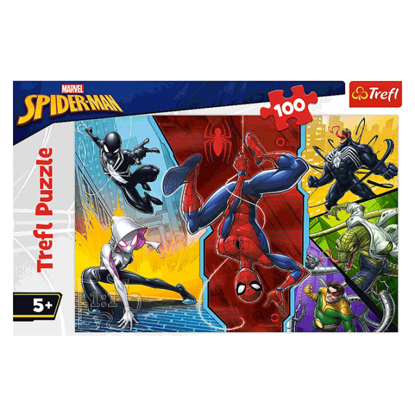 Puzzle Trefl Upside down Spiderman 5+/ Numărul de piese: 100 photo 2 Puzzle Trefl Upside down Spiderman 5+/ Numărul de piese: 100 photo 2