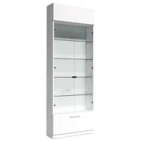Dulap cu vitrină Indart 12 PAL / White