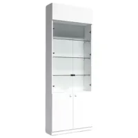Dulap cu vitrină Indart 13 PAL / White