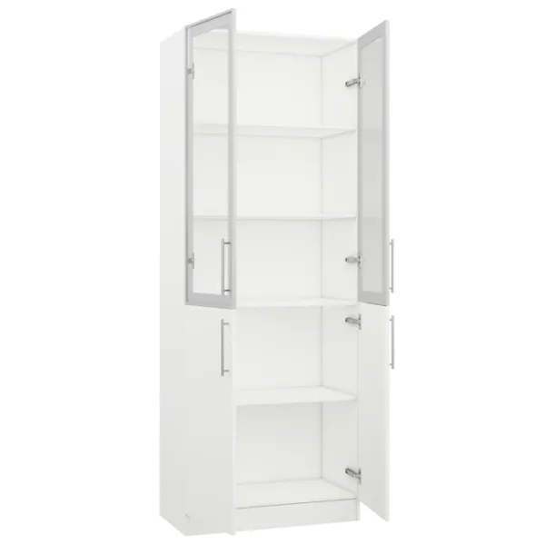 Витрина для гостиной Practik 09128 ДСП / White photo 2