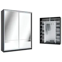 Dulap Indart Cupeu 08 180 x 60 x 230 / LPAL / Negru photo 2