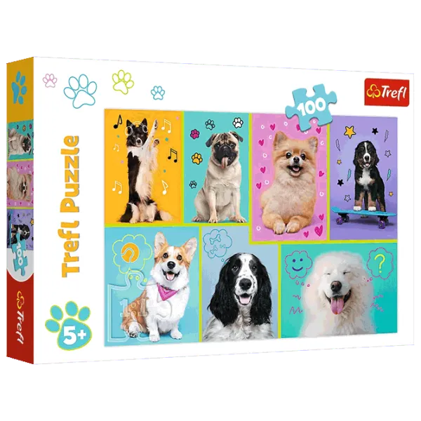 Puzzle Trefl In the world of dogs 5+/ Количество деталей: 100 photo 1 Puzzle Trefl In the world of dogs 5+/ Количество деталей: 100 photo 1