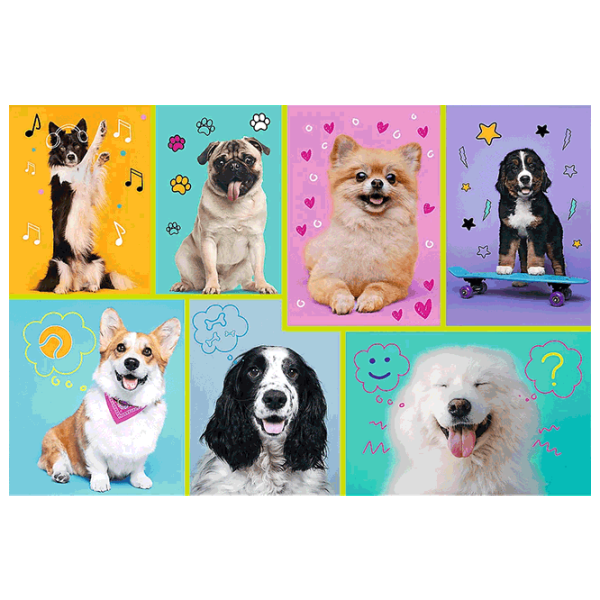 Puzzle Trefl In the world of dogs 5+/ Количество деталей: 100 photo 2 Puzzle Trefl In the world of dogs 5+/ Количество деталей: 100 photo 2