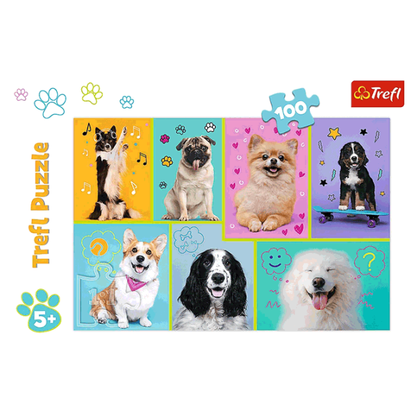 Puzzle Trefl In the world of dogs 5+/ Количество деталей: 100 photo 3 Puzzle Trefl In the world of dogs 5+/ Количество деталей: 100 photo 3