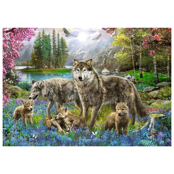 Puzzle Trefl Wolf Family 10+/ Numărul de piese: 1000 photo 2 Puzzle Trefl Wolf Family 10+/ Numărul de piese: 1000 photo 2