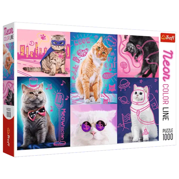 Puzzle Trefl Super Cats 12+/ Numărul de piese: 1000 photo 1