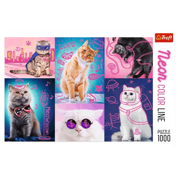 Puzzle Trefl Super Cats 12+/ Numărul de piese: 1000 photo 3