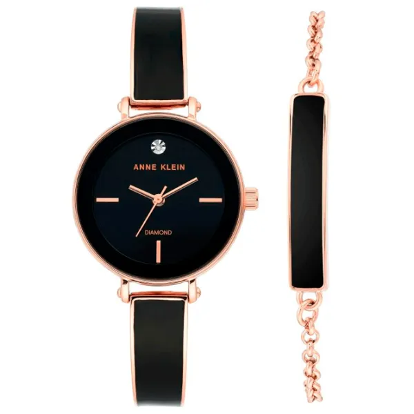 Ceas de mână pentru femei ANNE KLEIN AK/3620BKST Cuarț / 30 mm photo 1 Ceas de mână pentru femei ANNE KLEIN AK/3620BKST Cuarț / 30 mm photo 1