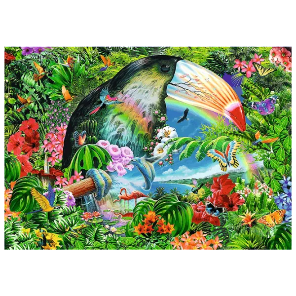 Puzzle Trefl Tropical Animals 10+/ Numărul de piese: 1040 photo 2