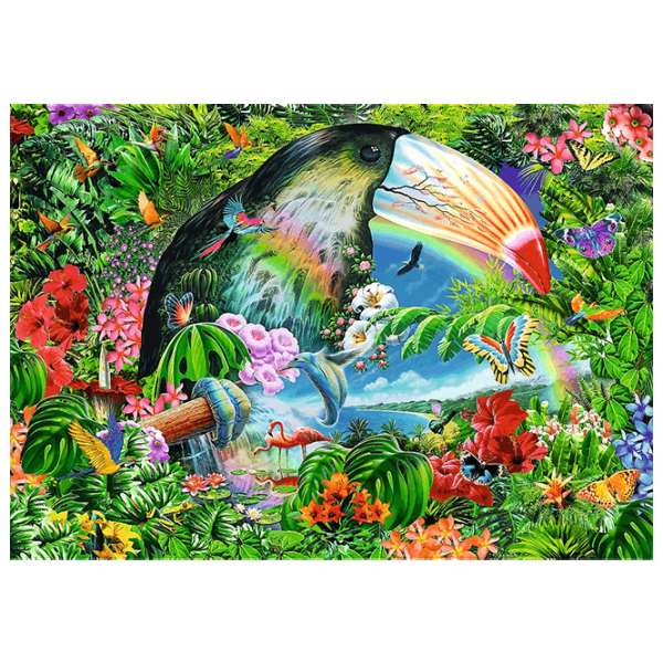 Puzzle Trefl Tropical Animals 10+/ Numărul de piese: 1040 photo 2