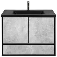 Шкаф с умывальником Aquatoria Loft ЛДСП / Серый