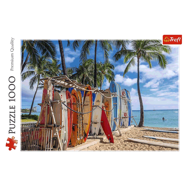 Puzzle Trefl Waikiki Beach, Hawaii 12+/ Numărul de piese: 1000 photo 3