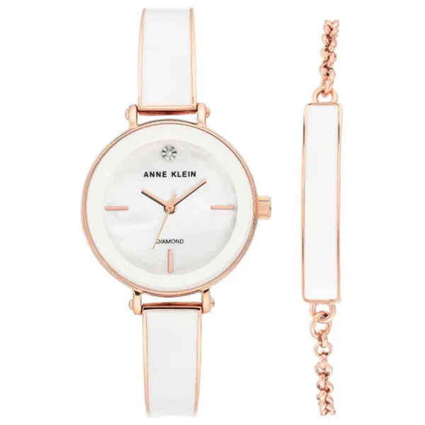 Ceas de mână pentru femei ANNE KLEIN AK/3620WTST Cuarț / 32 mm photo 1 Ceas de mână pentru femei ANNE KLEIN AK/3620WTST Cuarț / 32 mm photo 1