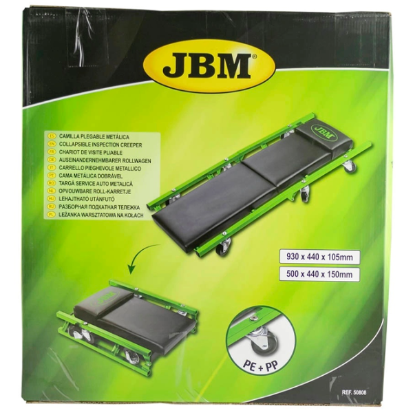Лежак ремонтный JBM 50808 Зеленый / 150 кг photo 4