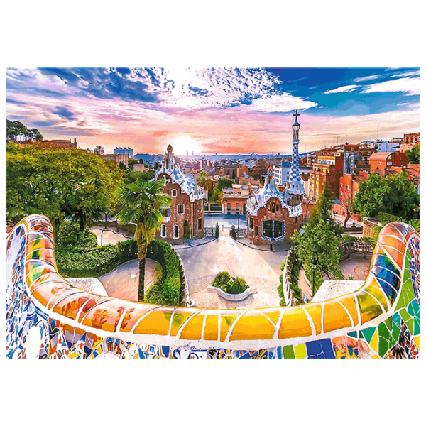 Puzzle Trefl Sunset over Barcelona Spain 10+/ Numărul de piese: 1000 photo 2