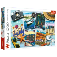 Puzzle Trefl Holiday Postcards 10+/ Количество деталей: 1000