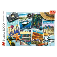 Puzzle Trefl Holiday Postcards 10+/ Numărul de piese: 1000 photo 2