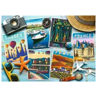 Puzzle Trefl Holiday Postcards 10+/ Numărul de piese: 1000 photo 3