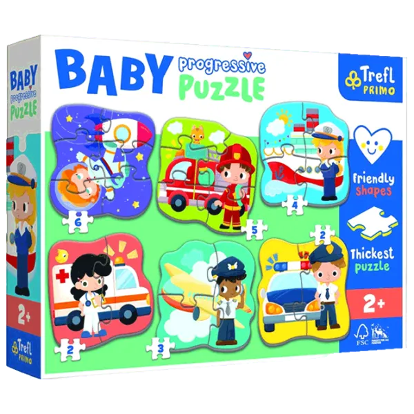 Puzzle Trefl Professions and cars 2+/ Количество деталей: 22 photo 1