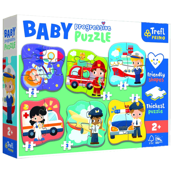 Puzzle Trefl Professions and cars 2+/ Количество деталей: 22 photo 1