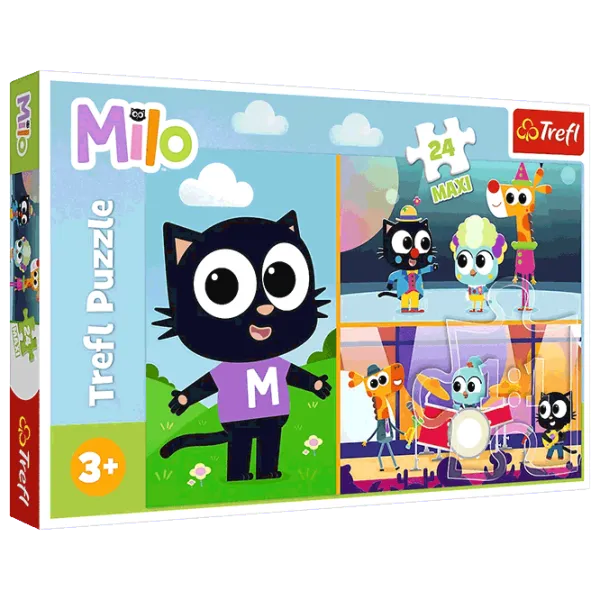 Puzzle Trefl The Adventures of Little Milo the Cat 3+/ Количество деталей: 24 photo 1