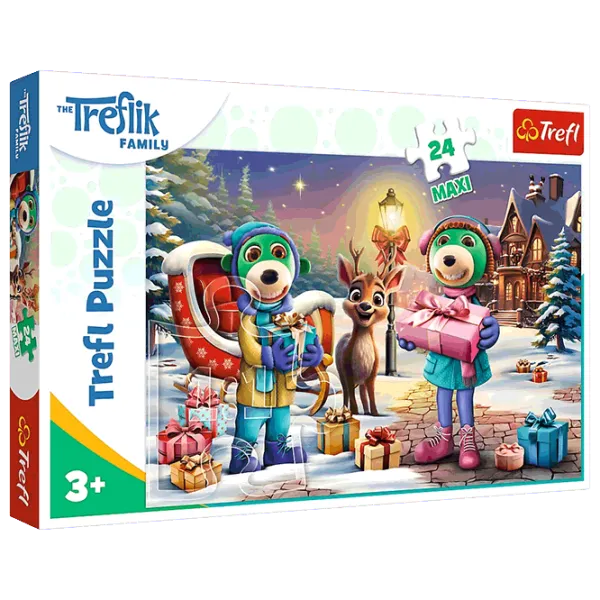 Puzzle Trefl Winter time with Treflik 3+/ Numărul de piese: 24 photo 1 Puzzle Trefl Winter time with Treflik 3+/ Numărul de piese: 24 photo 1