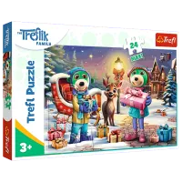 Puzzle Trefl Winter time with Treflik 3+/ Numărul de piese: 24