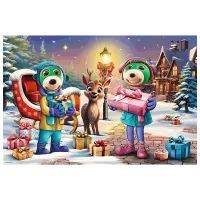 Puzzle Trefl Winter time with Treflik 3+/ Numărul de piese: 24 photo 2