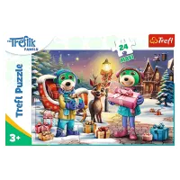 Puzzle Trefl Winter time with Treflik 3+/ Numărul de piese: 24 photo 3