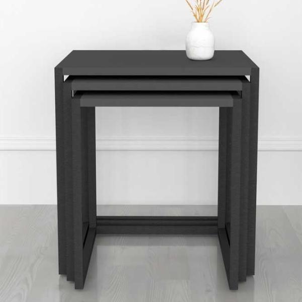 Set măsuțe de cafea Fabulous Metal Nesting 5639945 Anthracite photo 2