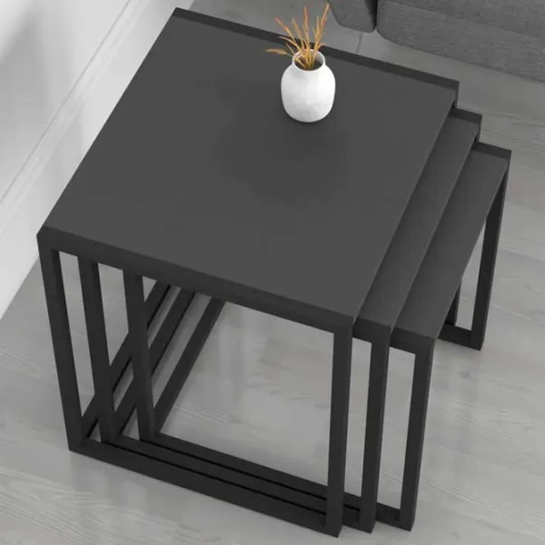 Set măsuțe de cafea Fabulous Metal Nesting 5639945 Anthracite photo 3