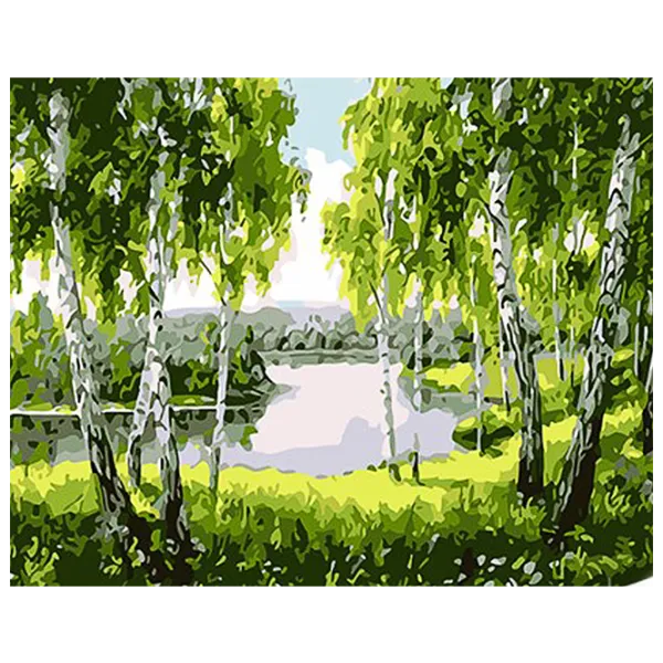 Картина по номерам Strateg Березовый рай SS1096 40 x 30 cm / Горизонтальная photo 1