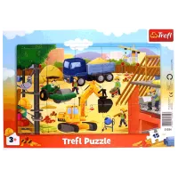 Puzzle Trefl At the Construction Site 3+/ Numărul de piese: 15