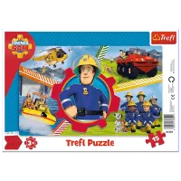 Puzzle Trefl Fireman Sam's Day 3+/ Numărul de piese: 15