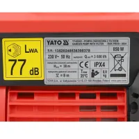 Погружной насос Yato YT85363 850 Вт 3600 л/ч photo 5