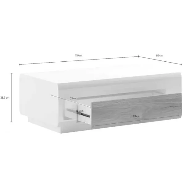 Măsuță de cafea Helvetia Toledo №99 1S 5411086 White photo 4