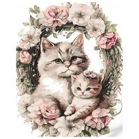 Картина по номерам Strateg Мечтатели в цветочном венке SS1062 40 x 30 cm / Вертикальная