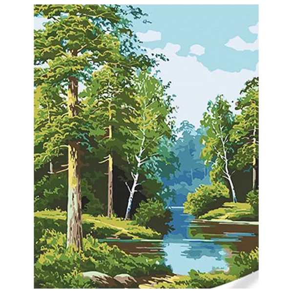 Картина по номерам Strateg Река в лесу SS1121 40 x 30 cm / Вертикальная photo 1
