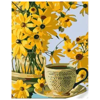 Pictură pe numere Strateg Flori de pajiște SS1051 40 x 30 cm / Verticală