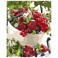 Картина по номерам Strateg Ягодный завтрак SS1043 40 x 30 cm / Вертикальная